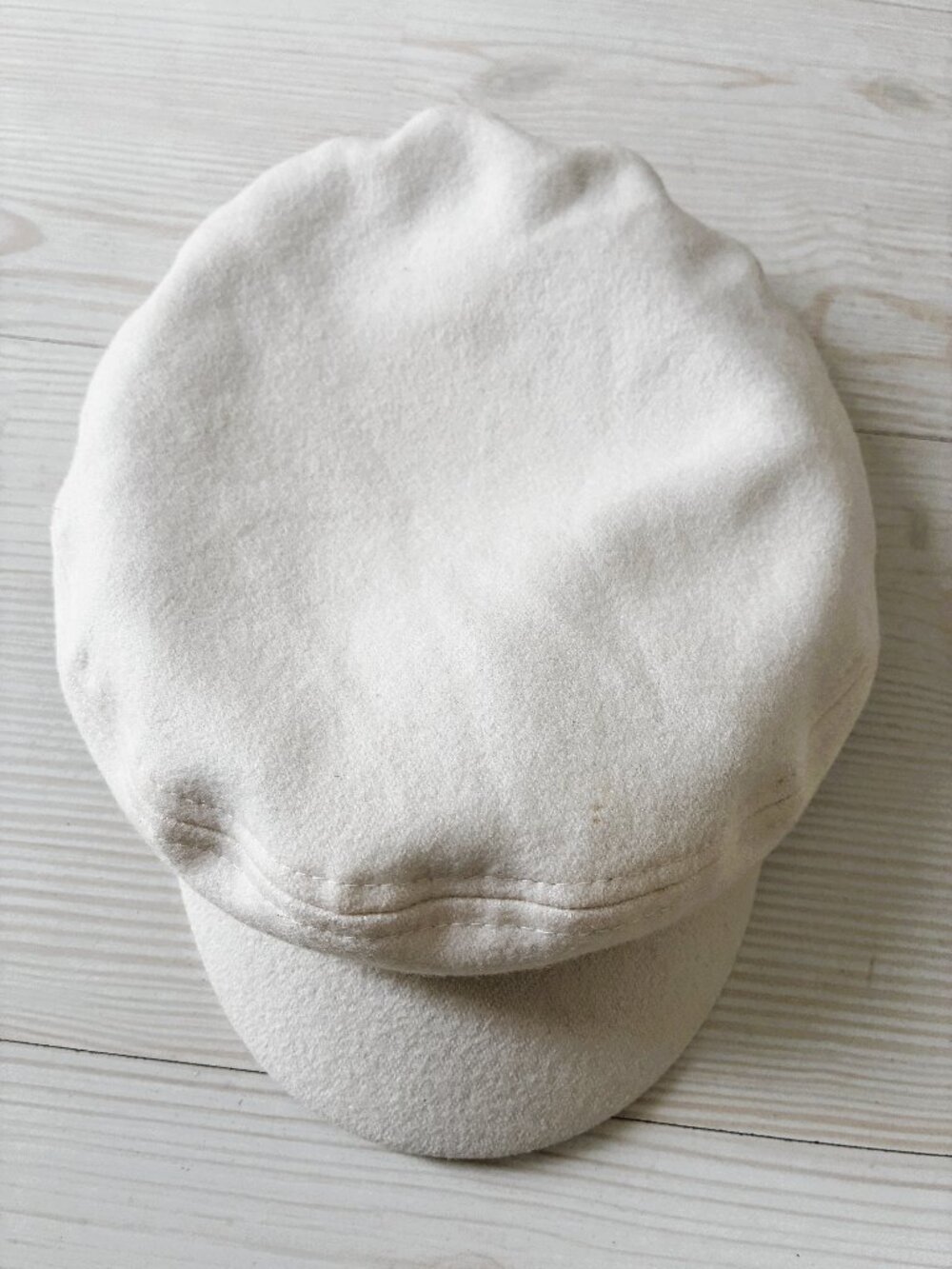 Brixton Kayla Women's Off-White Wool Blend Newsboy Cap (Size XS / 6 ¾)